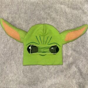 Star Wars The Child Grogu Beanie Hat Green Big Ears Mesh Eyes 2 Expressions